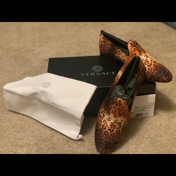 leopard print versace shoes